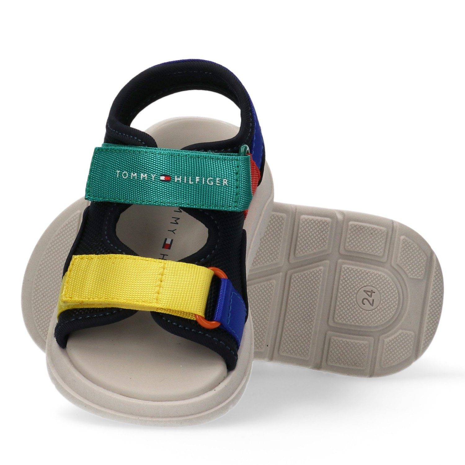 Tommy Hilfiger Sandale Trekkingsandale, Sommerschuh, Klettschuh im Kontrastlook