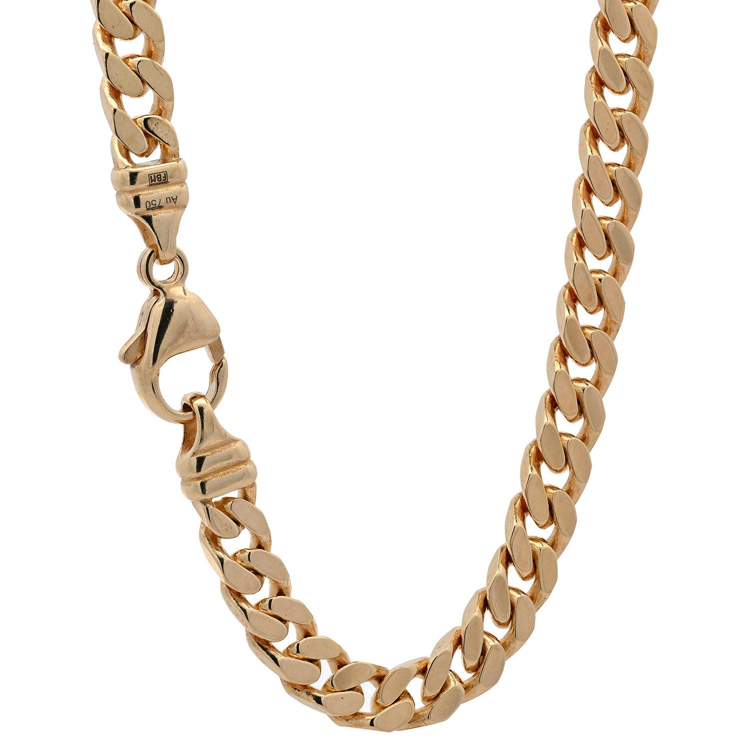 HOPLO Panzerkette Goldkette Panzerkette Länge 19cm - Breite 5,0mm - 750-18 Karat Gold, Made in Germany