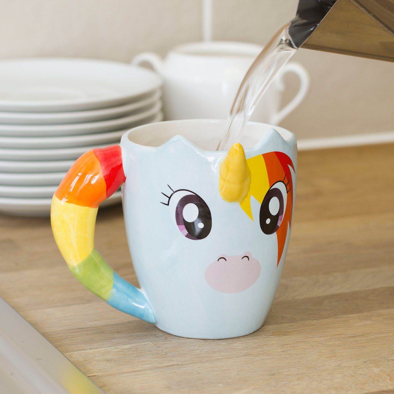 "Unicorn Einhorn Up mit Öhrchen Thumbs Tasse, - Keramik, Mug" Tasse Tasse
