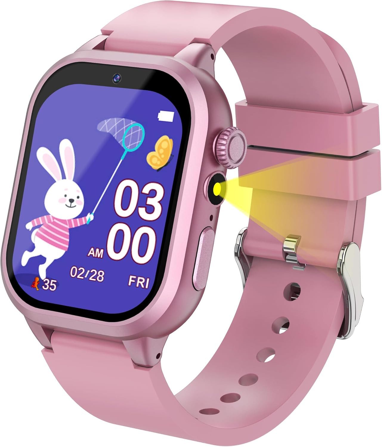 ELEJAFE Smartwatch (3,9 cm, sim), Kinder Smartwatch mit Spielen Kamera Musik Lernkarten