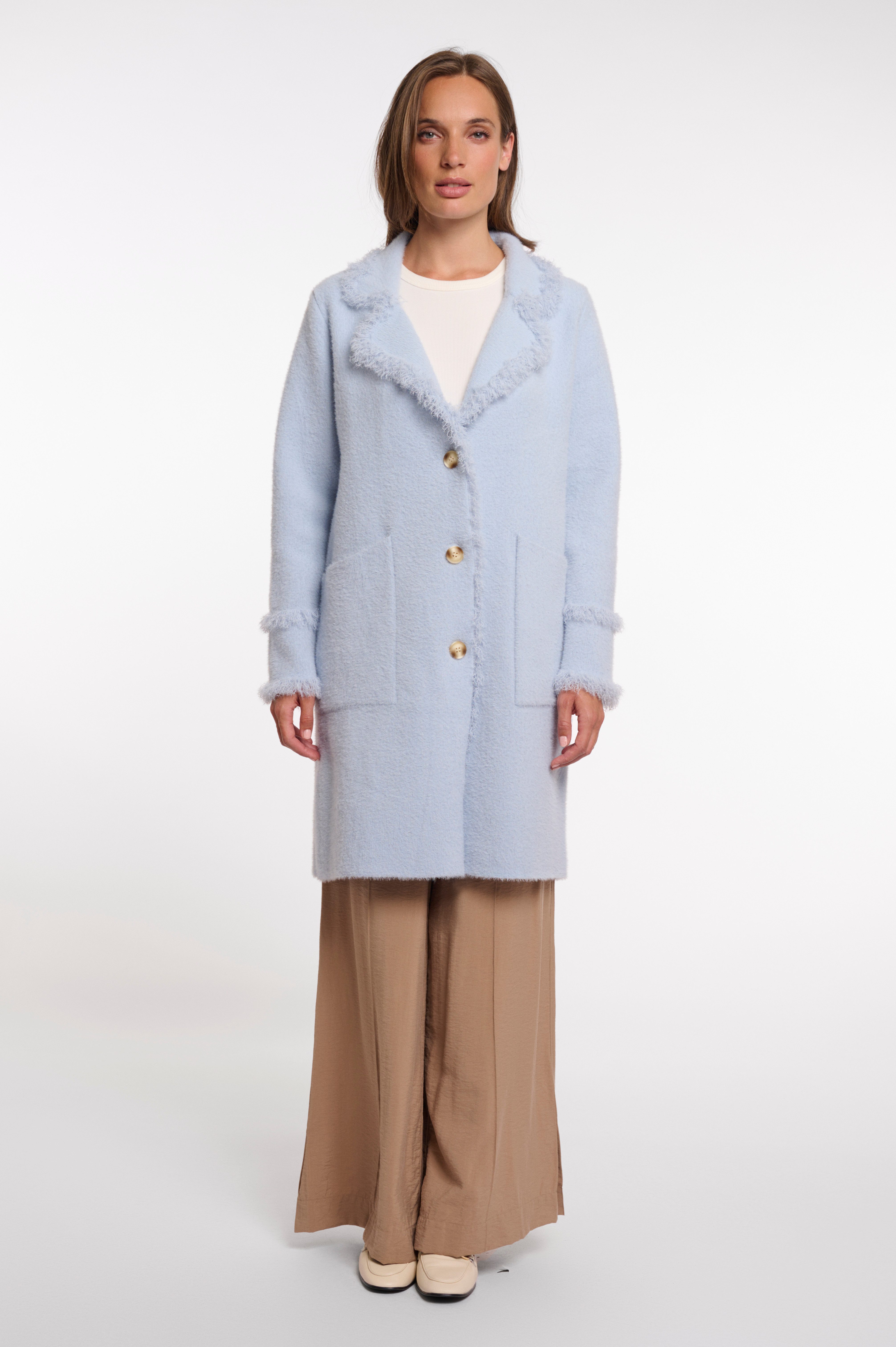 Rino & Pelle Longstrickjacke CATENA mit Fransendetails und Knöpfen günstig online kaufen