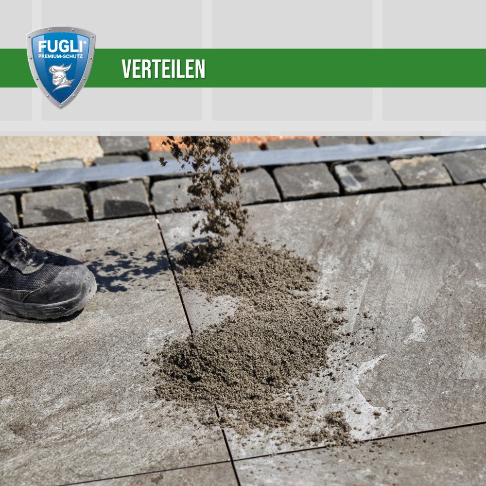 FUGLI® Fugenmörtel Pflasterfugenmörtel Eco, 12,5 kg, Verfugung von Pflaster-, Platten- und Klinkerflächen