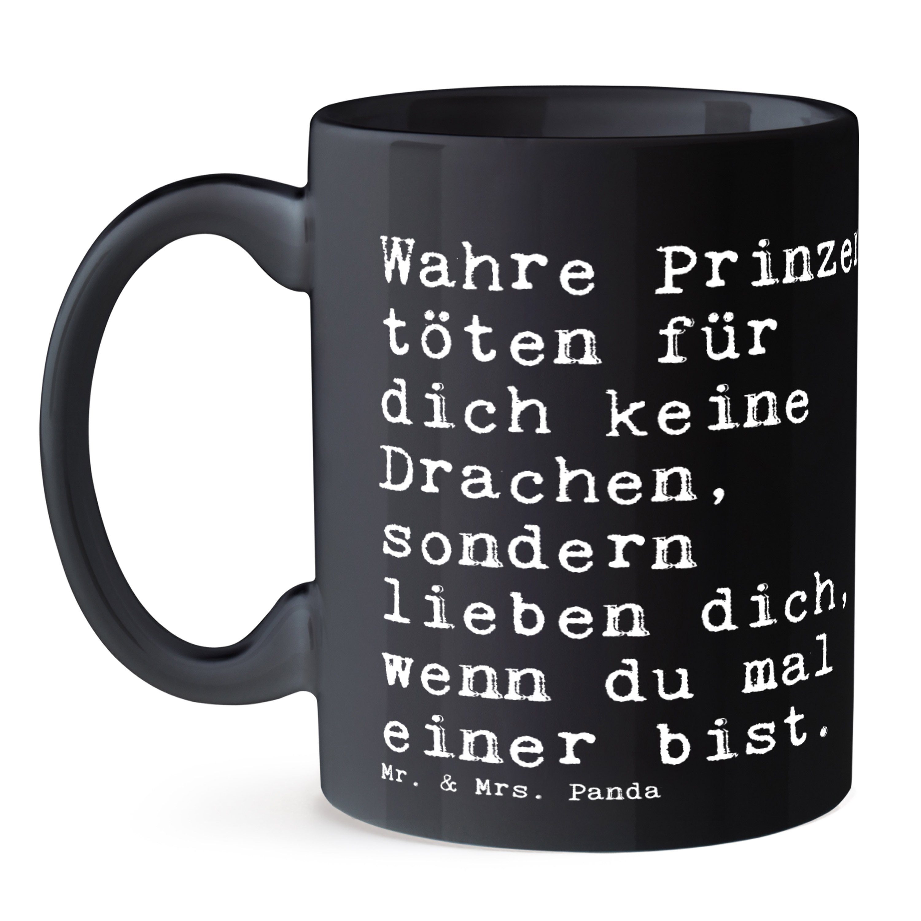 Mr. & Schwarz Keramik für... Freundin, Tasse - Spruch - Mrs. Wahre töten Spr, Panda Schwarz Prinzen Geschenk