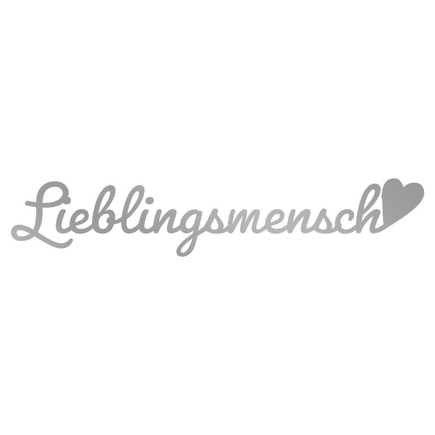 queence Wandtattoo Lieblingsmensch, Wandspruch, selbstklebend, Wanddeko, Sticker, Herz, selbstklebend