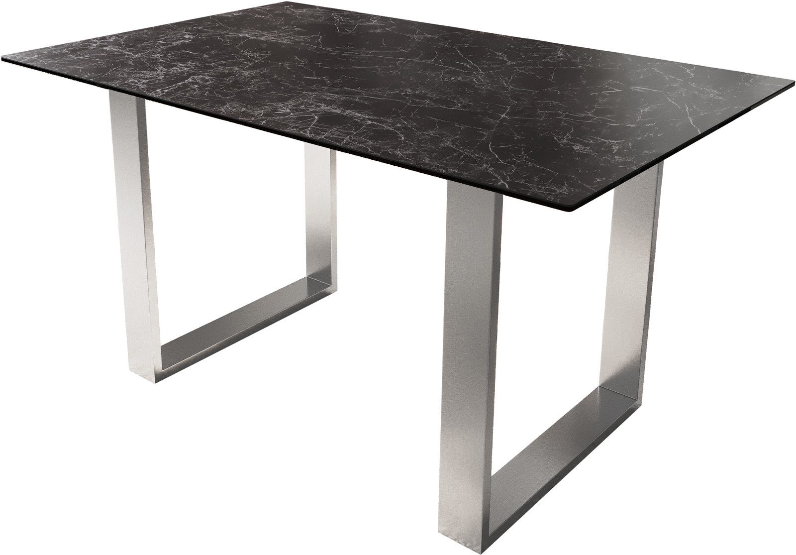 DELIFE Esstisch Edge, Keramik Laminam® Nero günstig online kaufen
