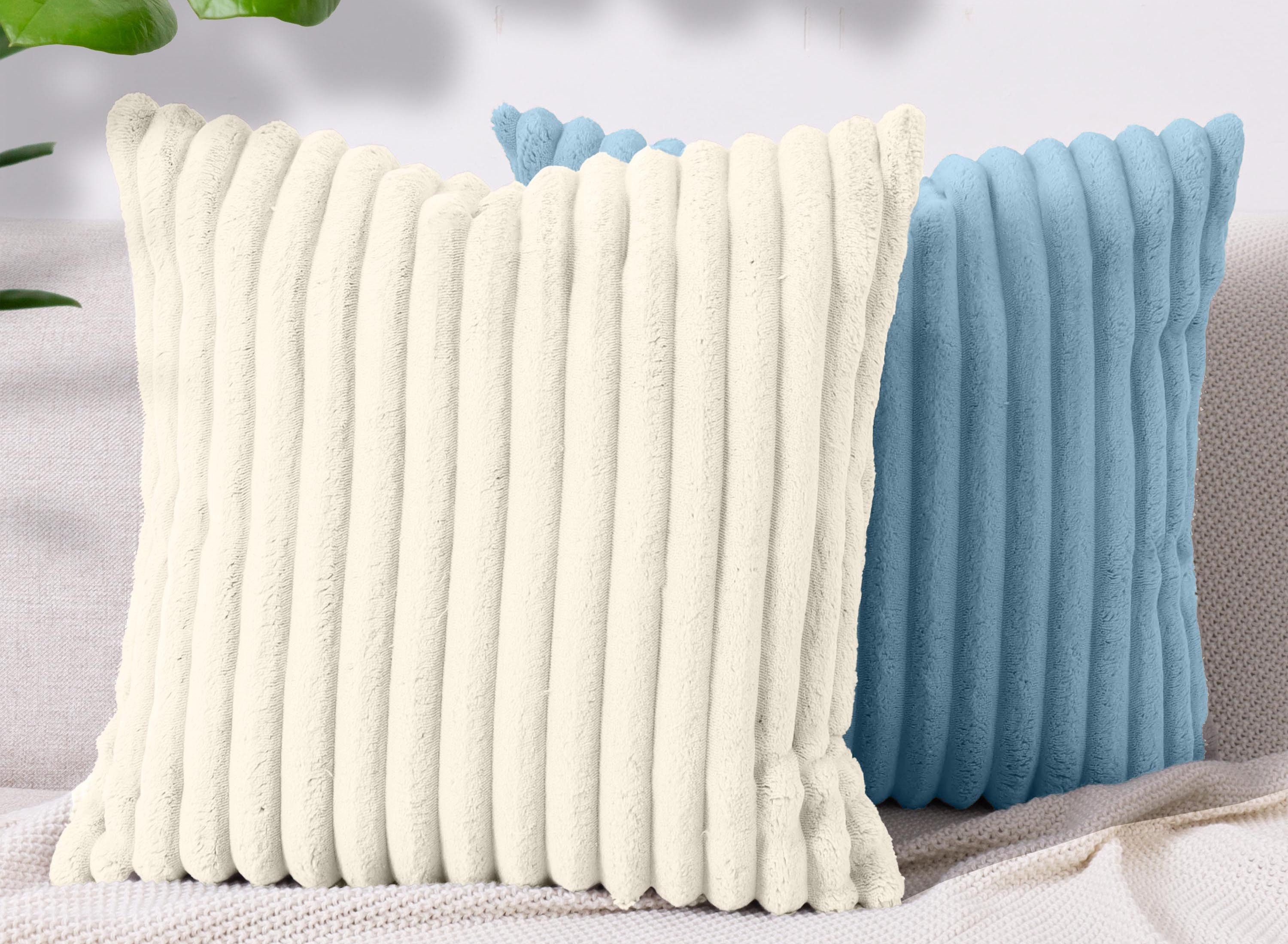 Amilian Dekokissen Sofakissen Couchkissen 2er Set Zierkissen mit Kissenfüllung, (2 Stück), 40x40 cm, Dekokissen mit Füllung und Bezug, Wohnkissen