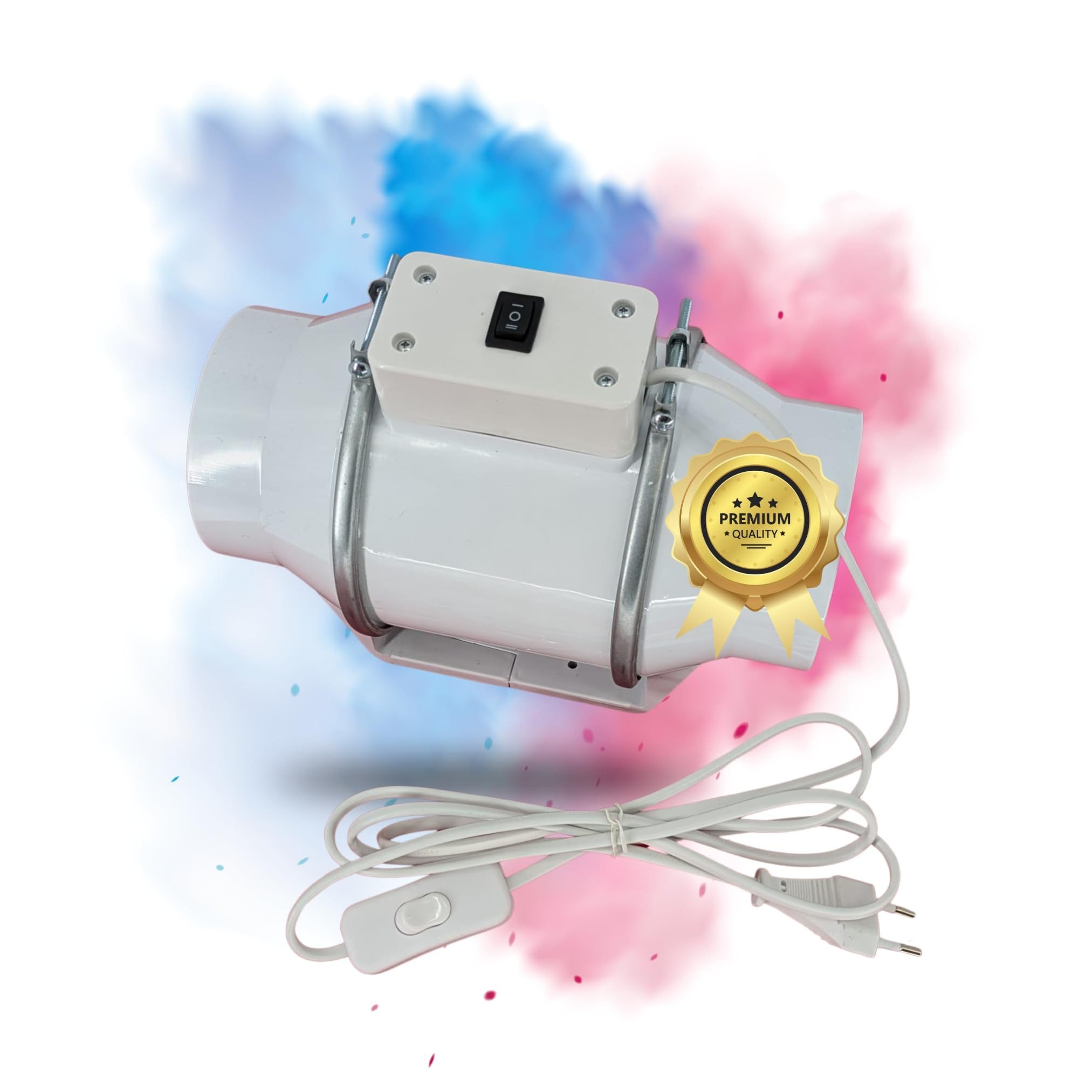 TronicXL Turboventilator 100mm Grow Turbo Rohrventilator Lüfter Abluftventilator für Growbox, 180m³ für Grower Zelt Schrank Growzelt Abluftventilator