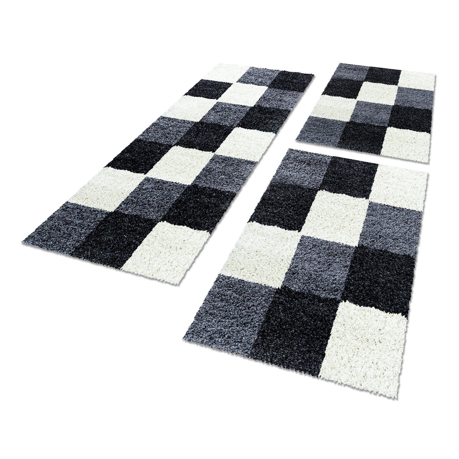 SIMPEX24 Hochflor-Bettumrandung Kariert Design, Höhe 30 günstig online kaufen