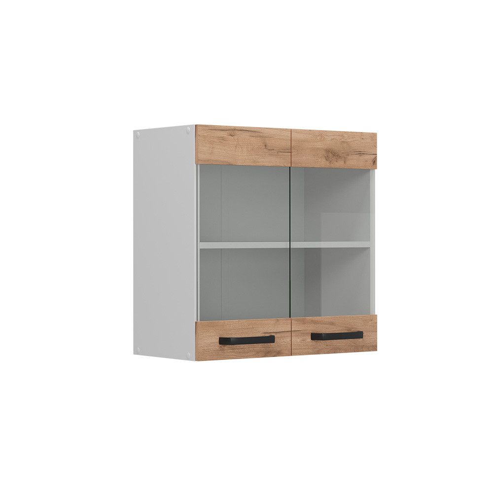 Vicco Glashängeschrank R-Line, Goldkraft Eiche/Weiß, 60 günstig online kaufen