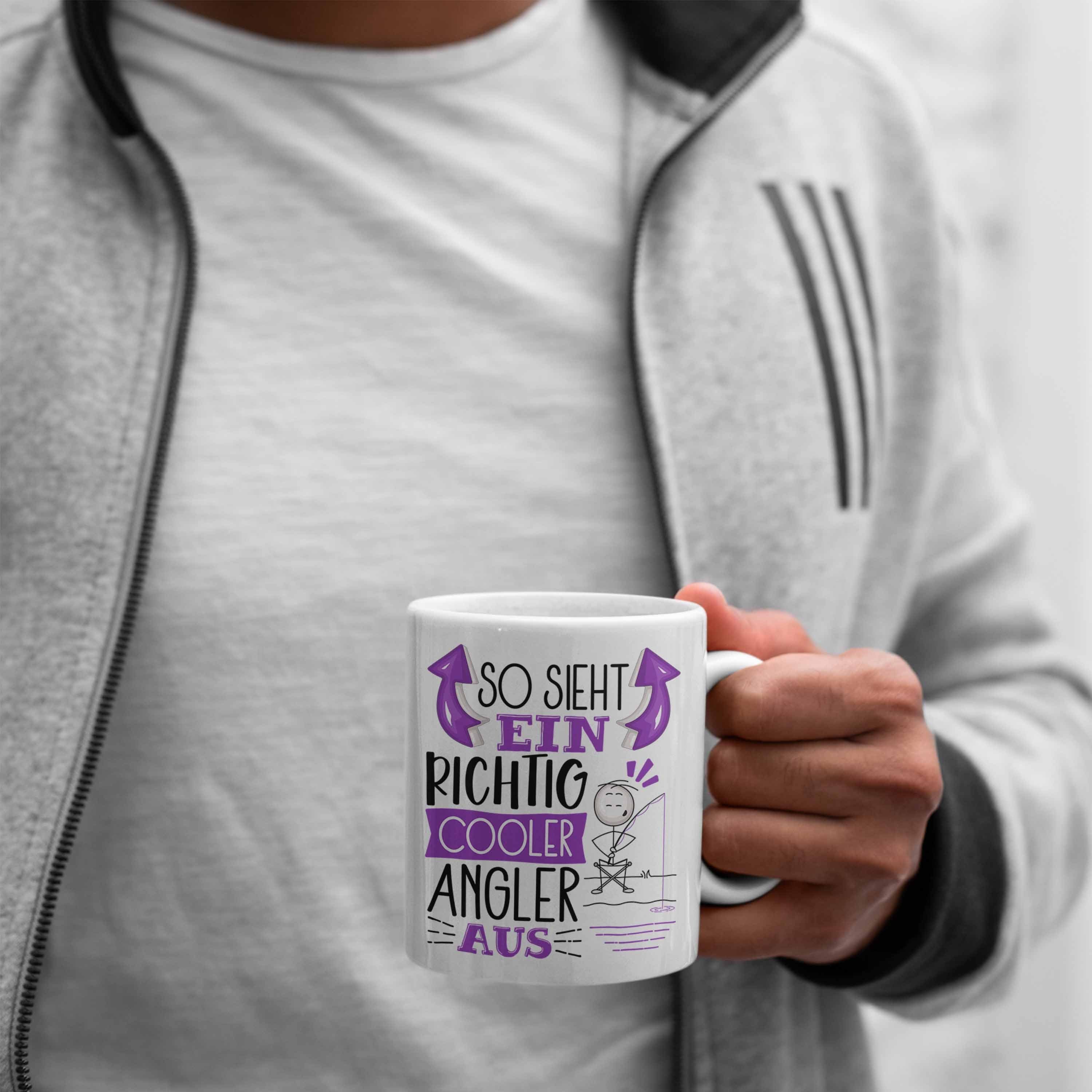 Ein Lustiger Spruch Sieht Tasse So Trendation Richtig Geschenk Cooler Tasse Angler Weiss Aus