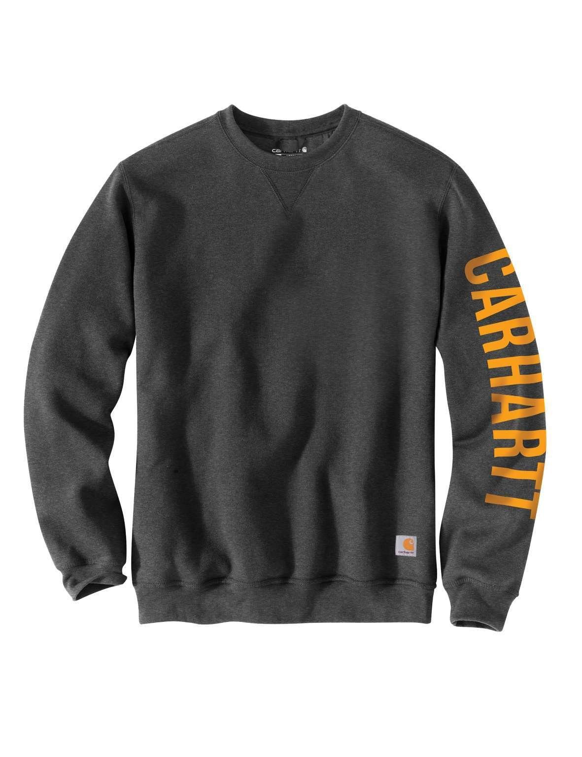 Carhartt Langarmshirt Carhartt Crewneck Graphic Logo Sweatshirt carbon heather