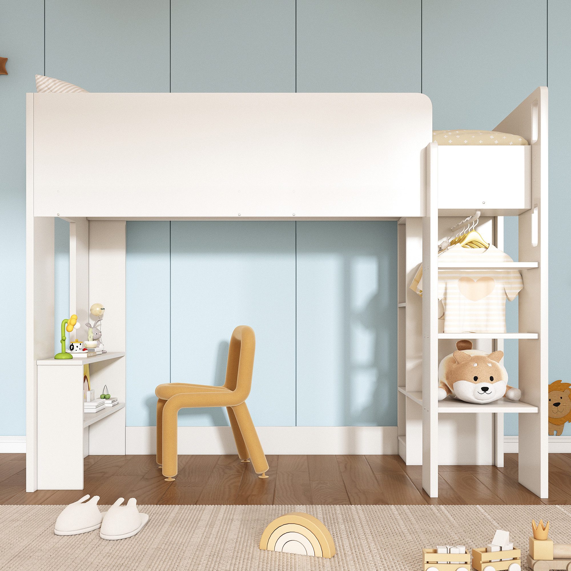 Flieks Hochbett Kinderbett Einzelbett 90x200cm mit günstig online kaufen