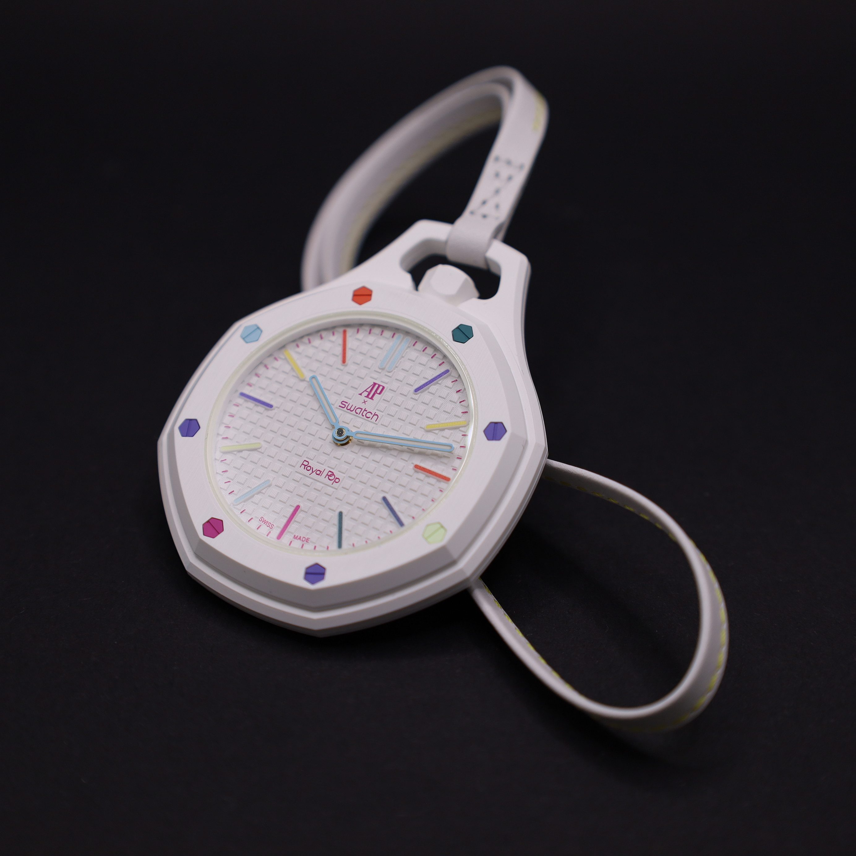 Swatch Taschenuhr Audemars Piguet x Swatch Royal Pop HUIT BLANC 40mm