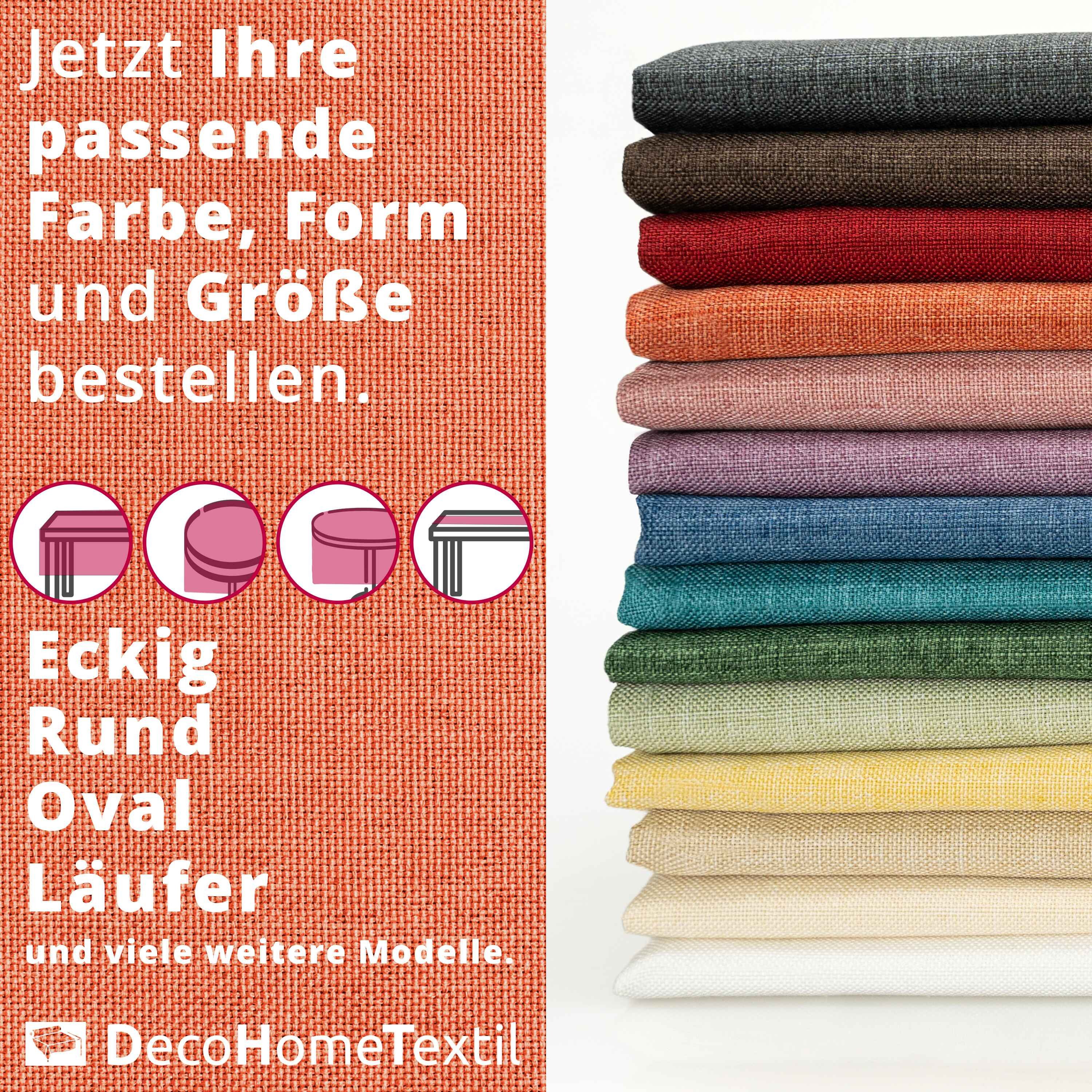 DecoHomeTextil Heimtextilmanufaktur Tischdecke Leinen Optik Tischdecke Tischtuch Abwaschbar Wasserabweisend