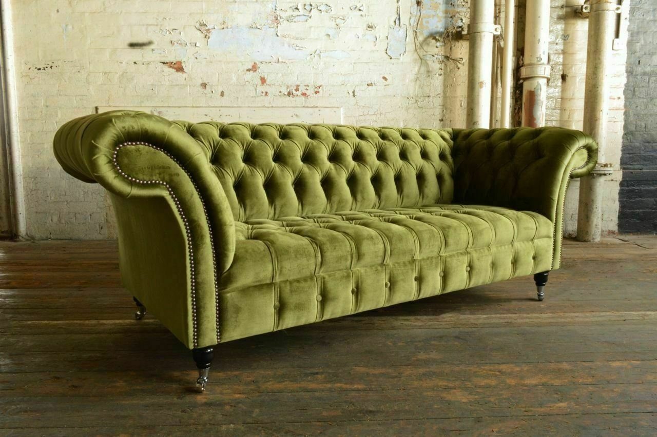 JVmoebel Chesterfield-Sofa, Chesterfield Design Luxus Polster Sofa Couch Sitz Garnitur Leder | Chesterfield-Sofas