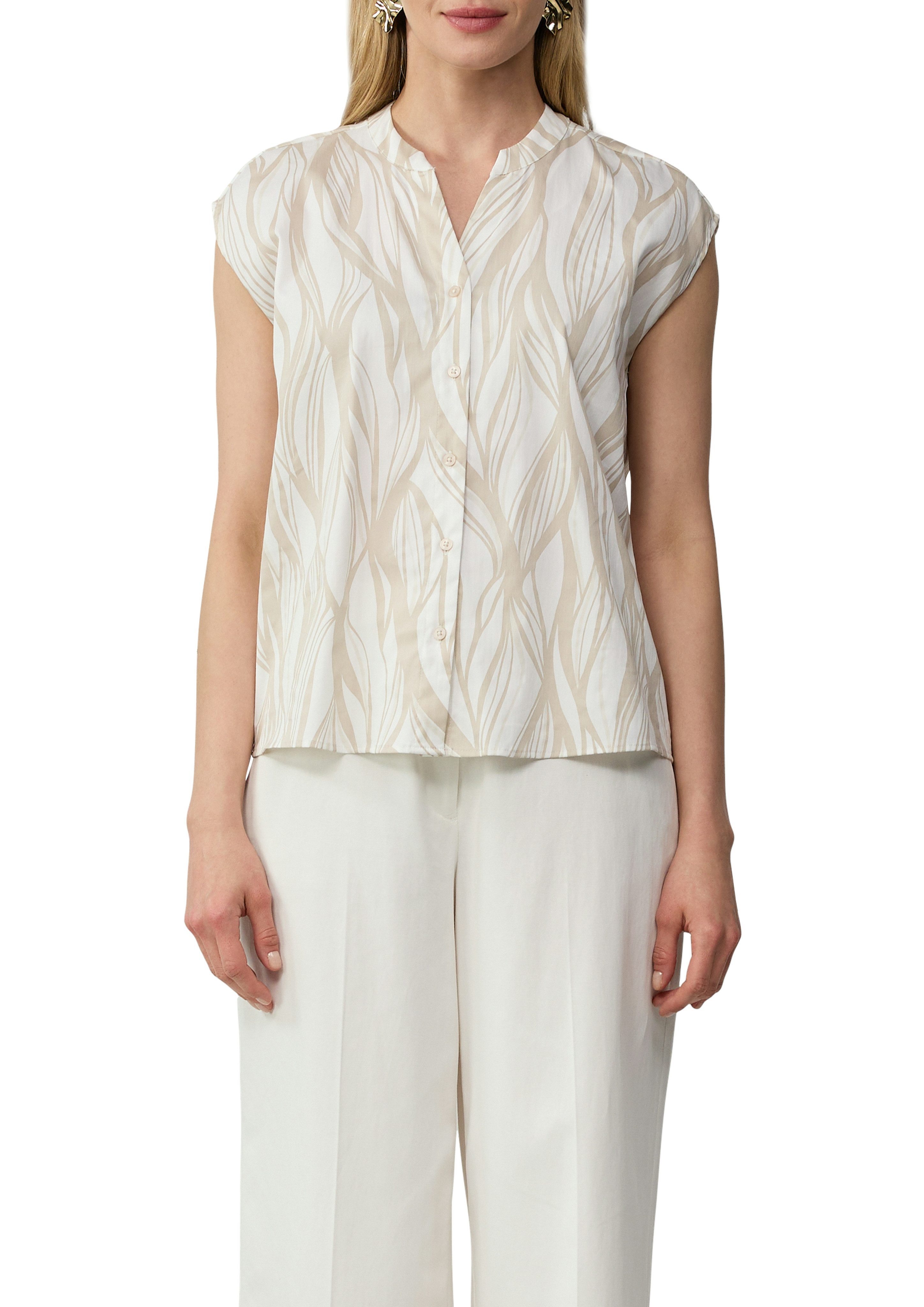 s.Oliver BLACK LABEL Kurzarmbluse mit All-Over Print günstig online kaufen