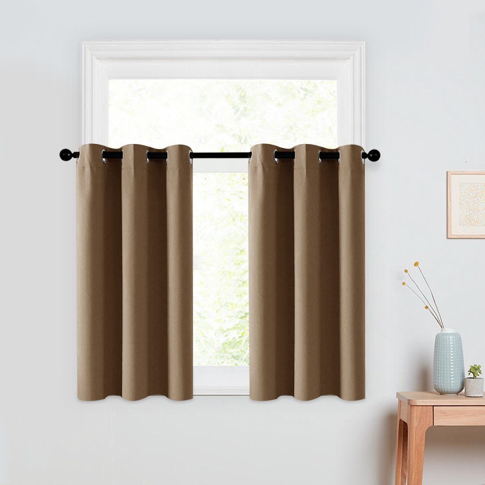 BYSURE Scheibengardine (2 St), Ösen, verdunkelnd, Bistrogardine Fensterscha günstig online kaufen