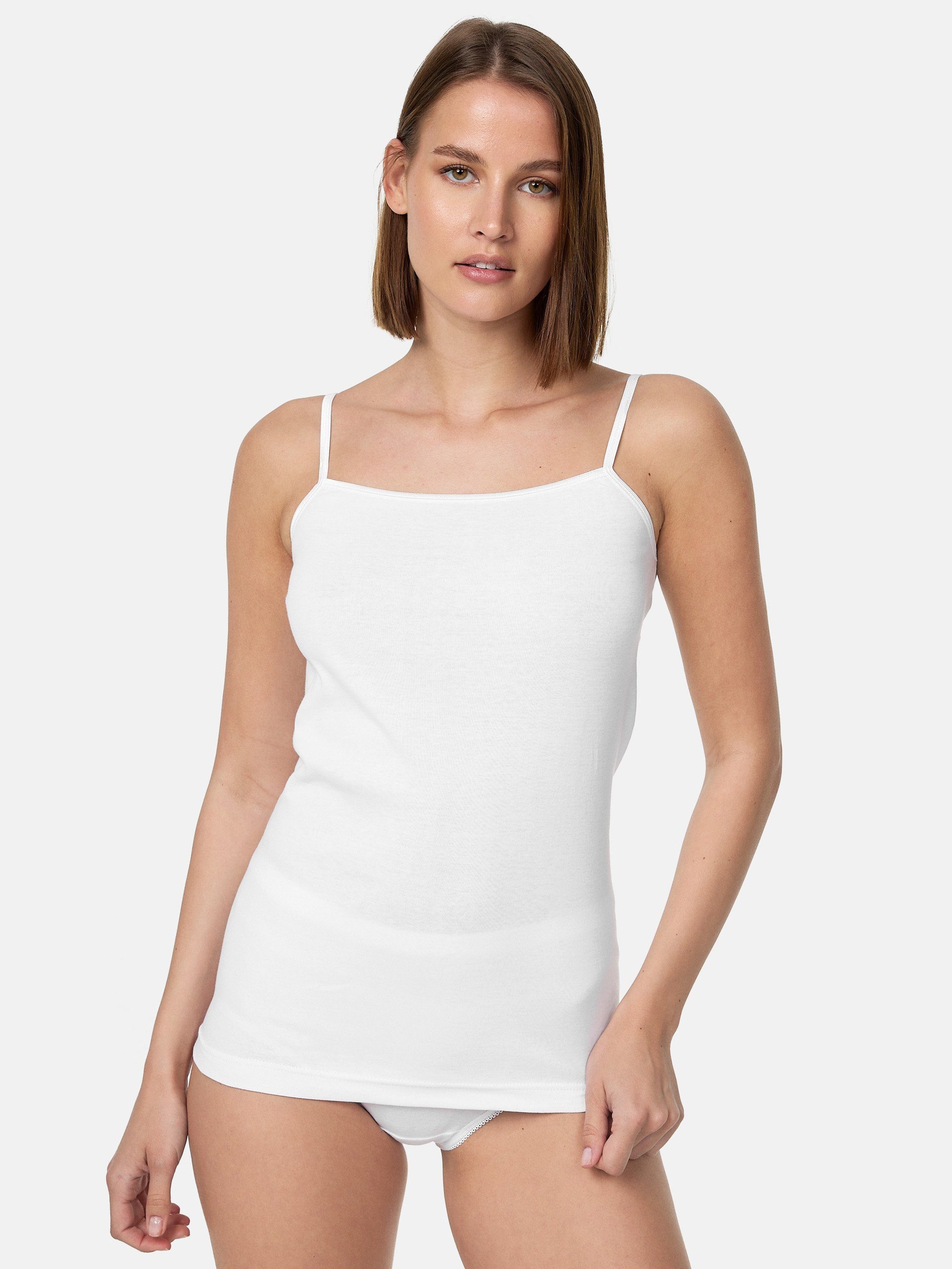 TEXEMP Spaghettitop 4er Pack Damen Unterhemd Spaghettiträger Trägertop Tank günstig online kaufen