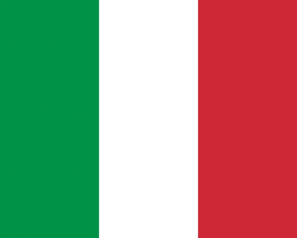 1art1 Poster Italien Kunstdruck Bild - Flaggen Der Welt (40 x 50 cm)