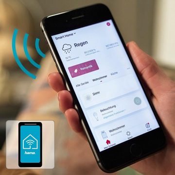 Hama Smart Home Alarmanlage,WLAN Alarmsirene ohne Hub, 97,4dB 10 Signaltöne Alarmsirene