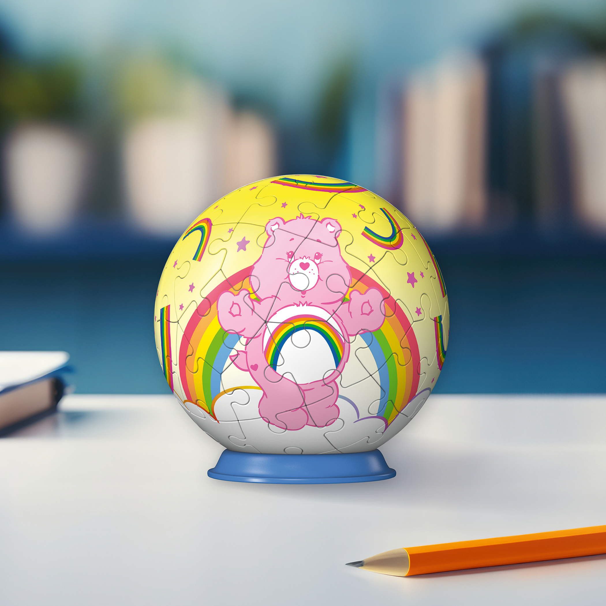 Ravensburger Puzzle 54 Teile 3D Puzzle Ball Care Bears Cheer Bear 12008071, Puzzleteile