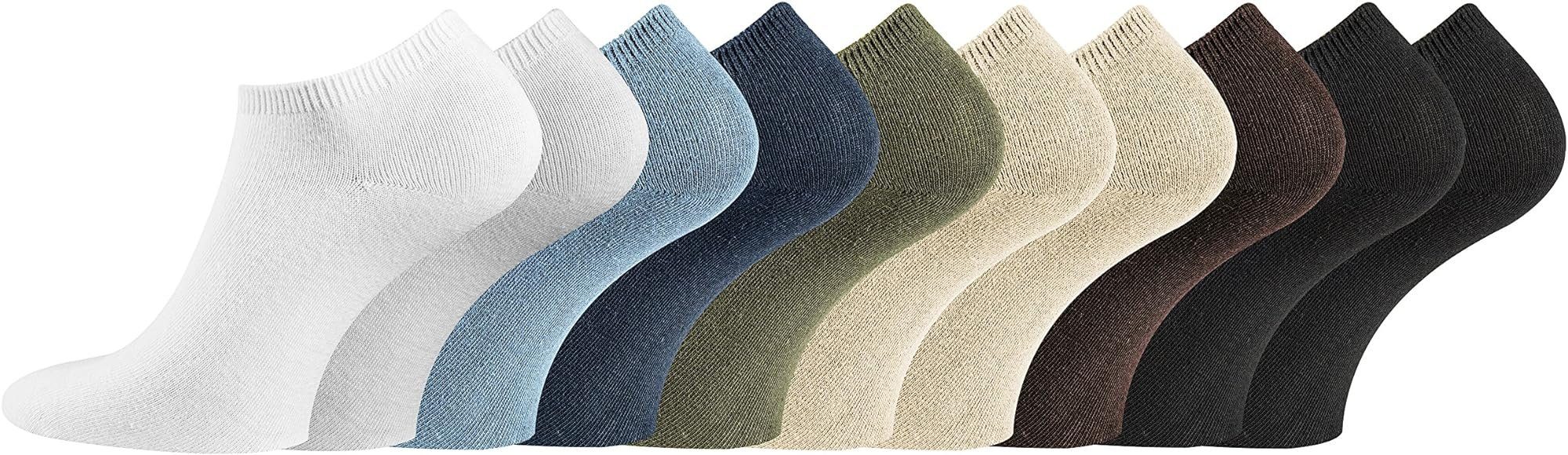 Sneakersocken 10 Paar Kurze Sneakersocken, Anti-Loch-Garantie, Cotton Classic