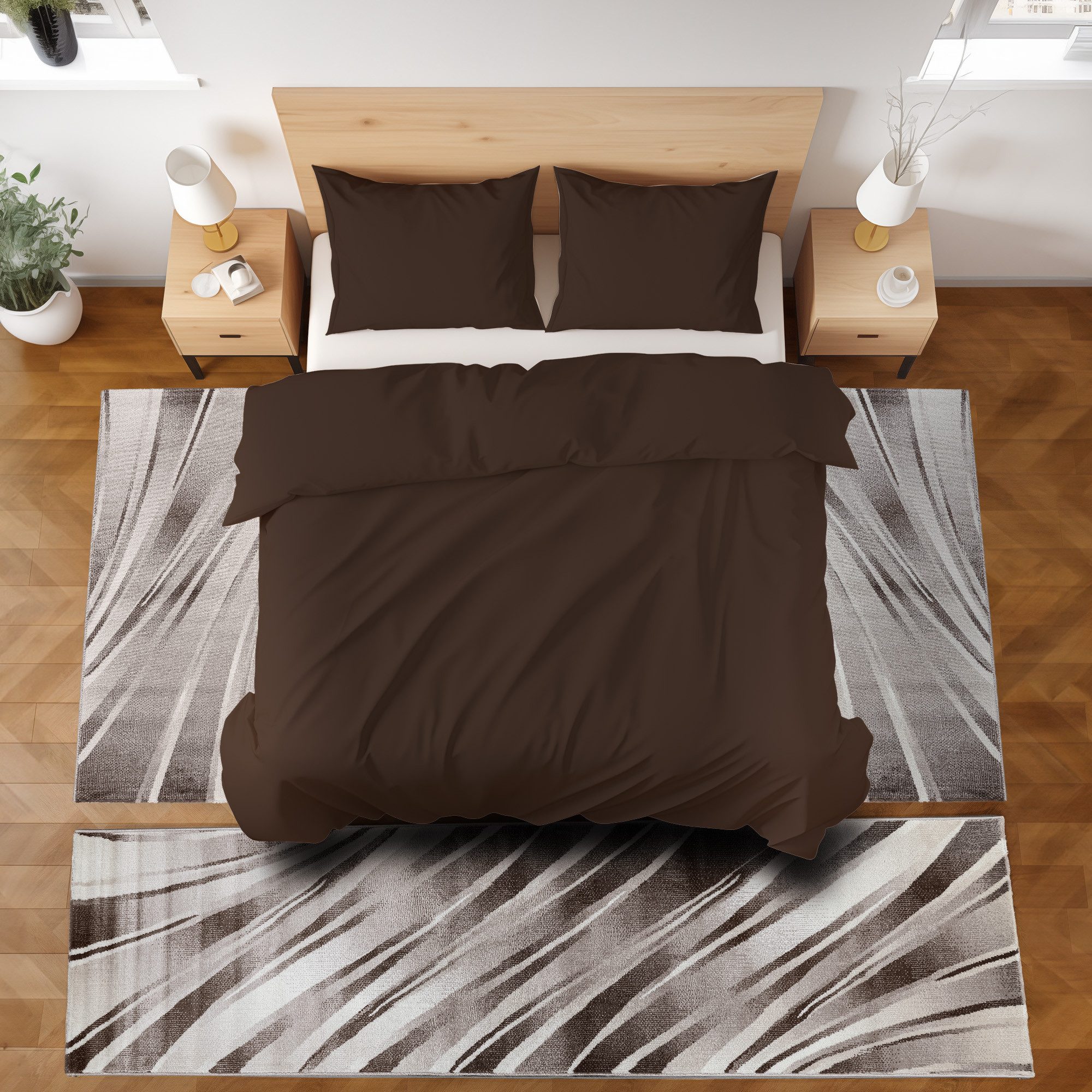 SIMPEX24 Kurzflor-Bettumrandung Abstrakt Wellen Design, Höhe günstig online kaufen