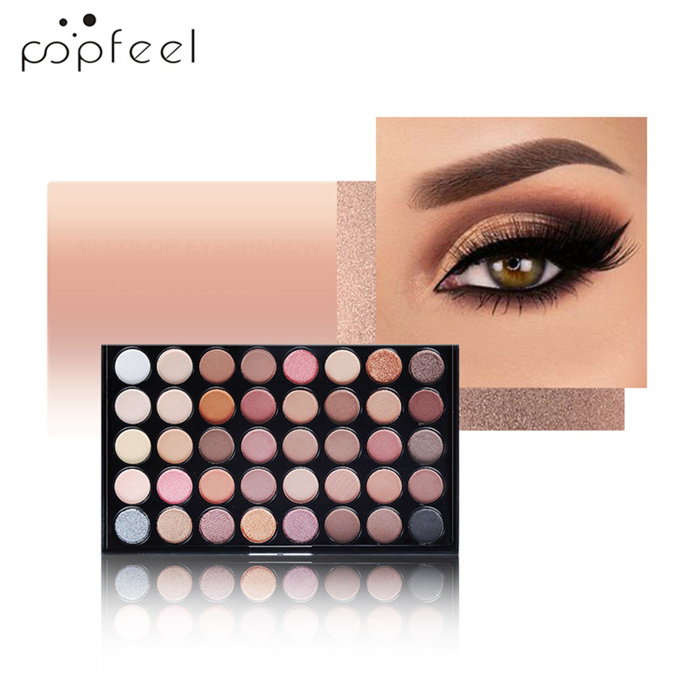 Scheiffy Lidschatten-Palette Make-up-Palette,40 Lidschattenfarben,matte und schimmernde Palette