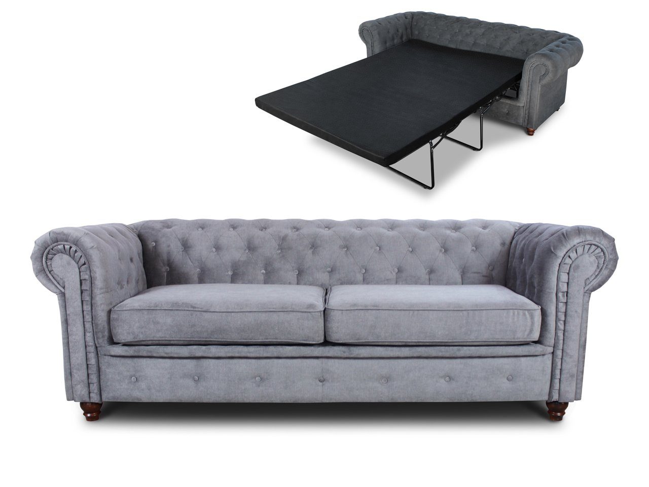 Sofnet Schlafsofa Asti 3 Bis, mit Schlaffunktion, Chesterfield Sofa 3-er, S günstig online kaufen