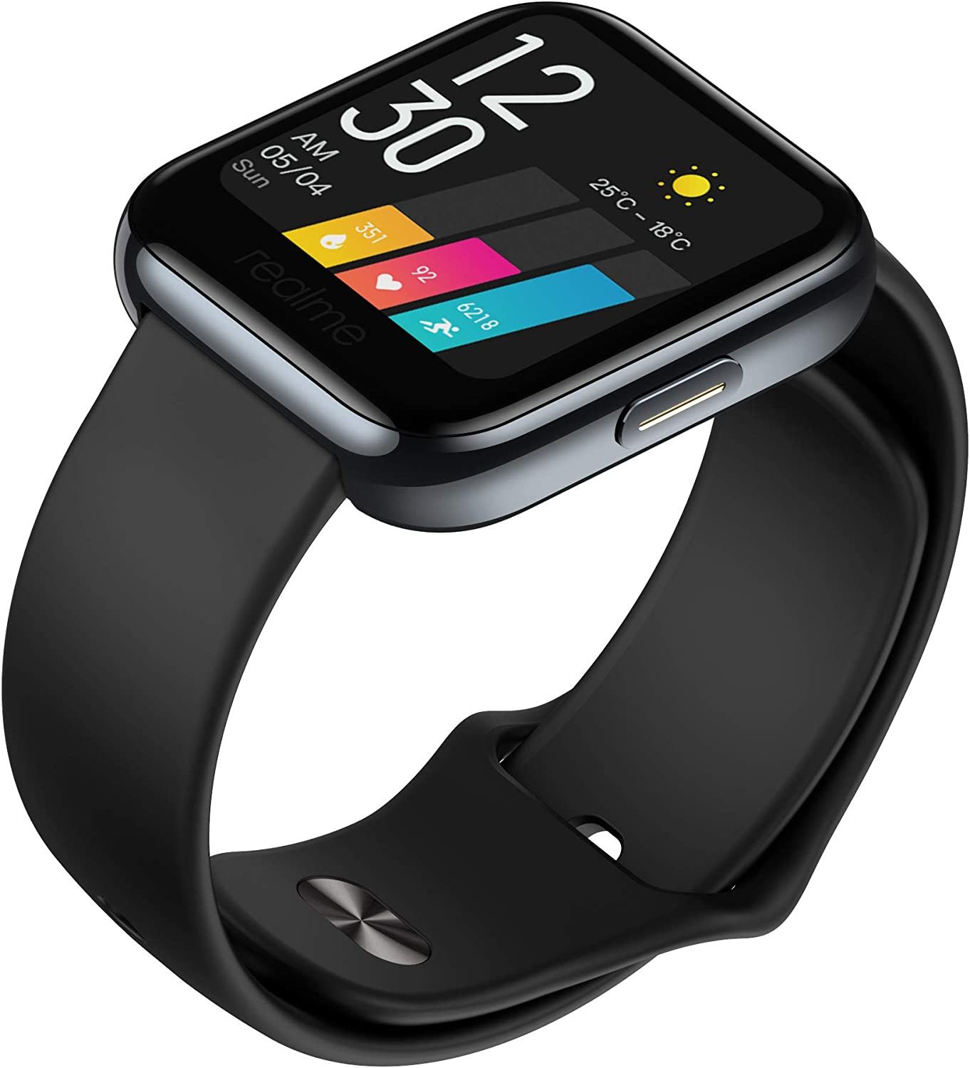 Realme realme Watch RMA161 Android Smartwatch Black Neu in OVP versiegelt Smartwatch (Proprietär) Einzelgerät, 1-tlg., Ladekabel,Ladestation, Kompatibilität ab  – Bild 5 von 5