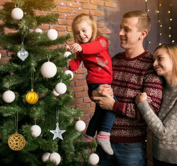 Homewit Weihnachtsbaumkugel 200 Stück Schnur zum dekorative Verpackung