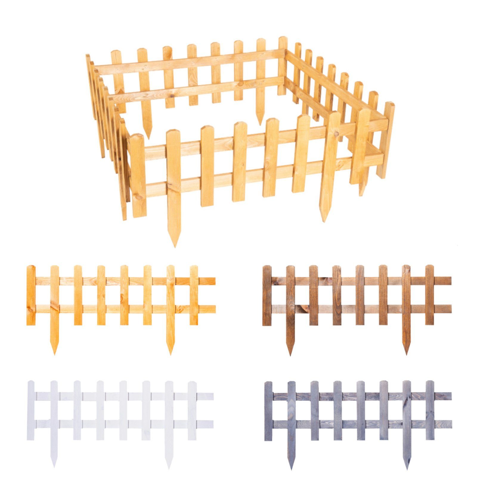 BooGardi Beetumrandung Steckzaun Holz, LxH: 59,5x20 günstig online kaufen