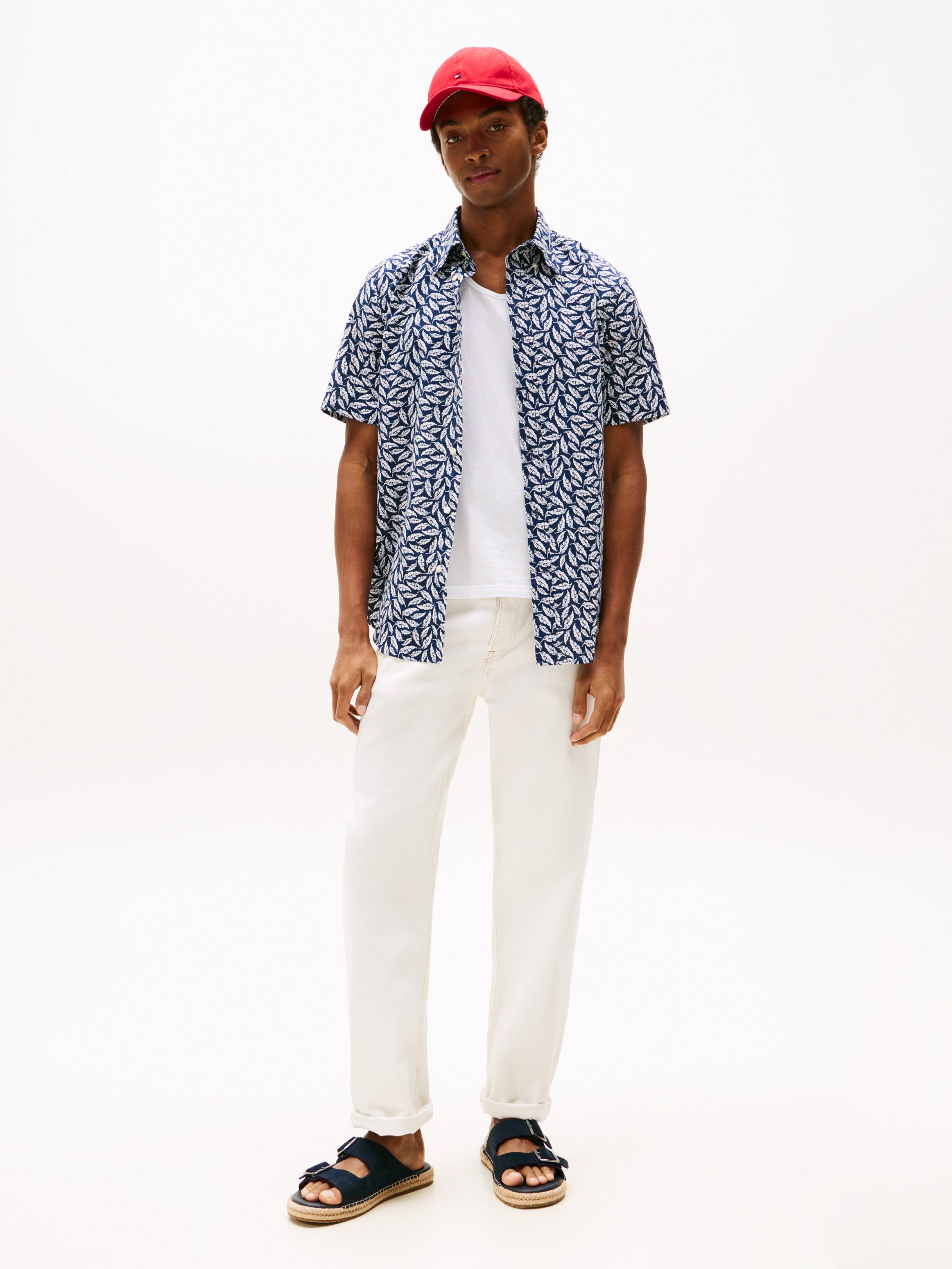 Tommy Hilfiger Kurzarmhemd LINEN BLEND PRINT günstig online kaufen