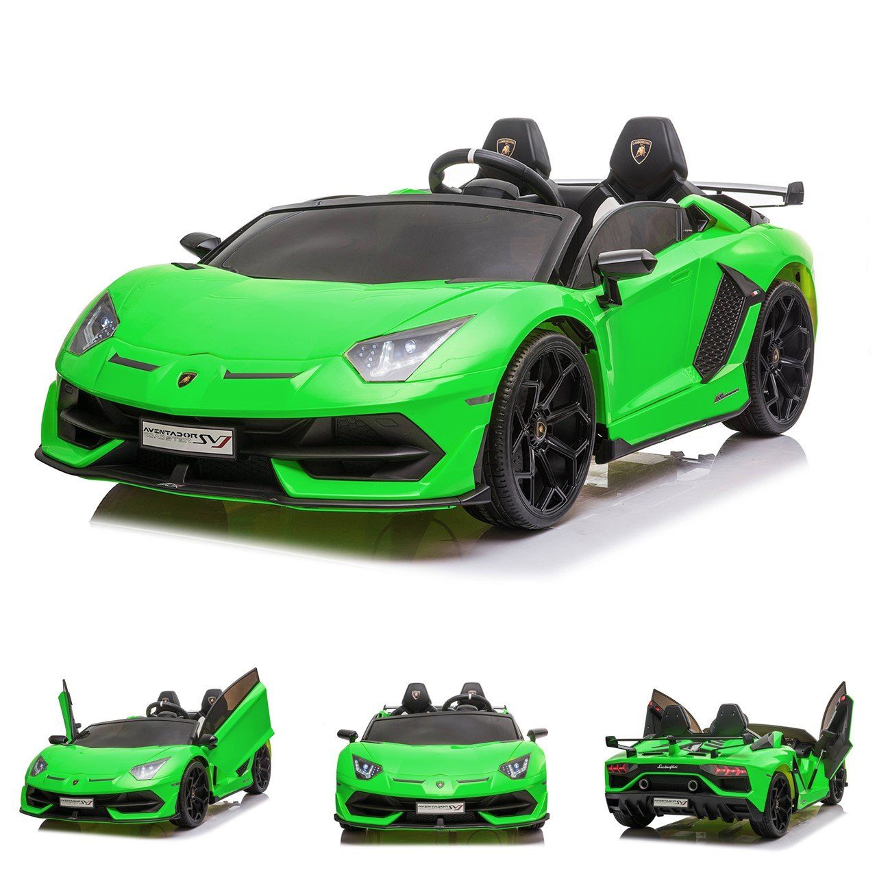 Kikkaboo Elektro-Kinderauto Kinder Elektroauto Lamborghini, Belastbarkeit  60 kg, Aventador SVJ SP Fernbedienung MP3 USB