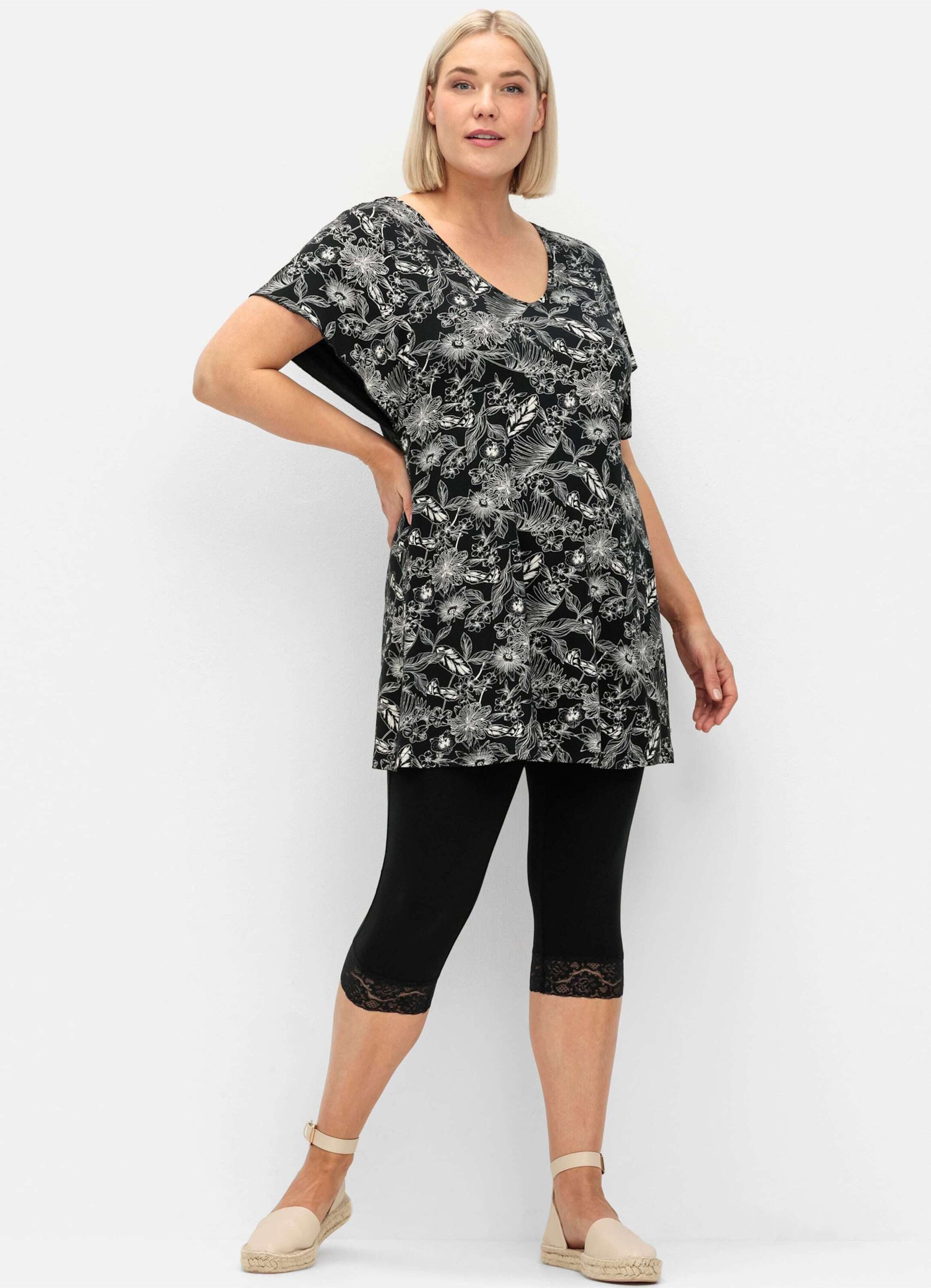Sheego Jumpsuit Shirt + Leggings Länge ca. 82cm