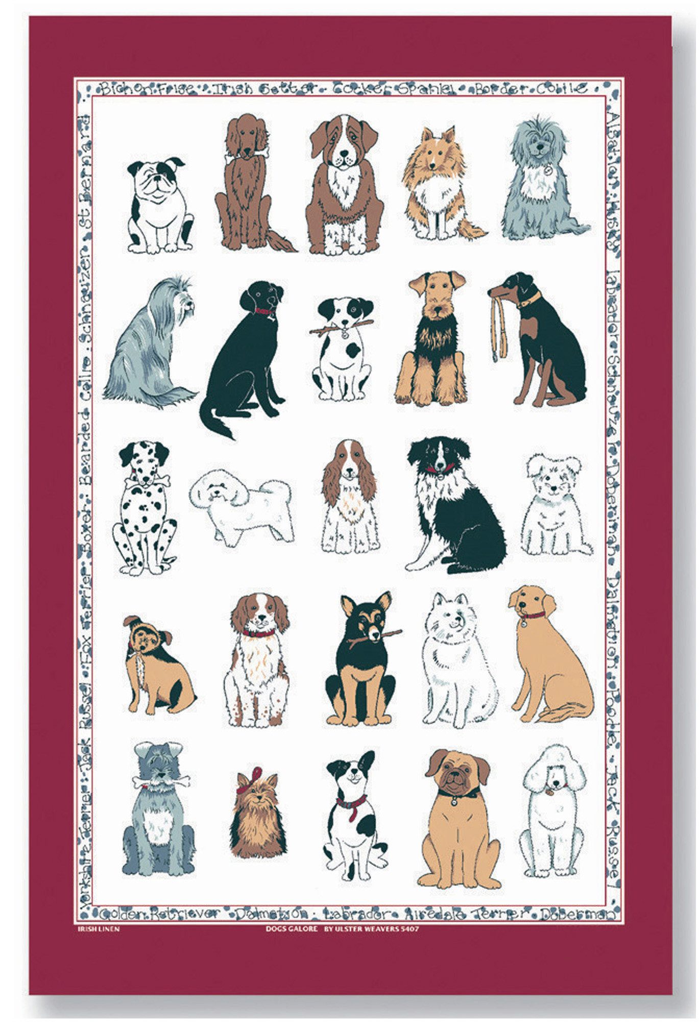 Ulster Weavers Geschirrtuch Dogs Galore, (Set, 1-tlg., 1-teilig), 100% Baumwolle 48x74cm Küchentuch