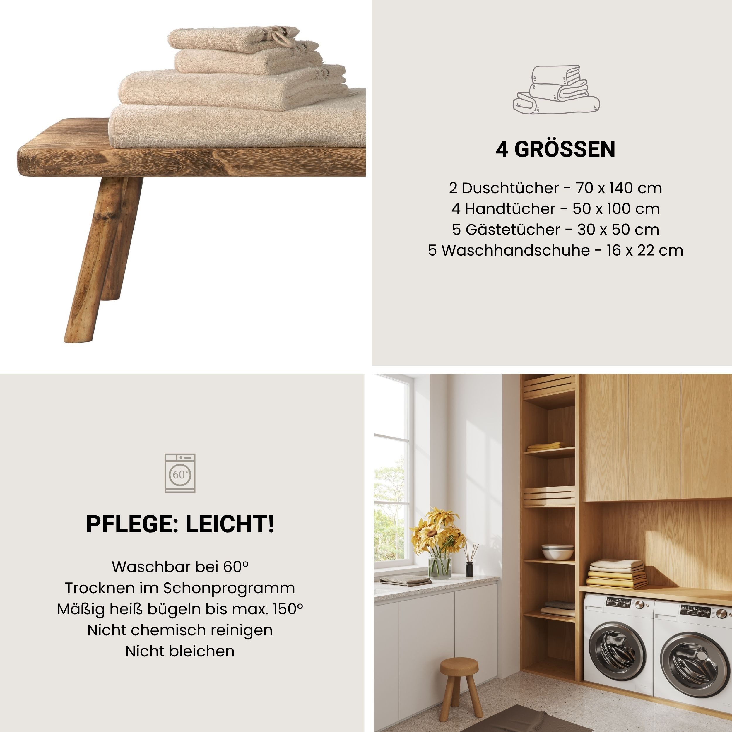 Schiesser Waschhandschuh Skyline Color aus 100 % Baumwolle mit eleganter Streifenbordüre, (5-St), OEKO-TEX® MADE IN GREEN – Bild 5 von 5