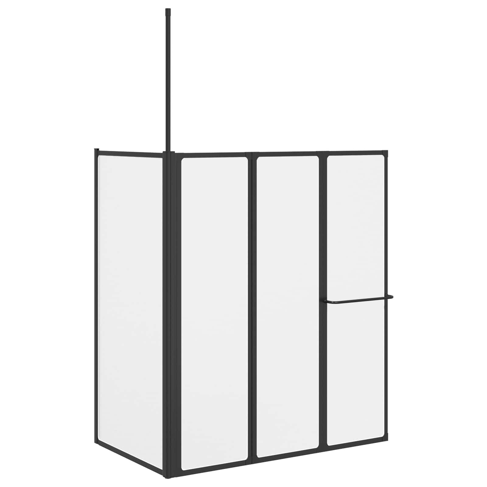 vidaXL Duschwand Duschwand Weiß 120 x 70 x 137 cm Aluminium, (1 tlg)
