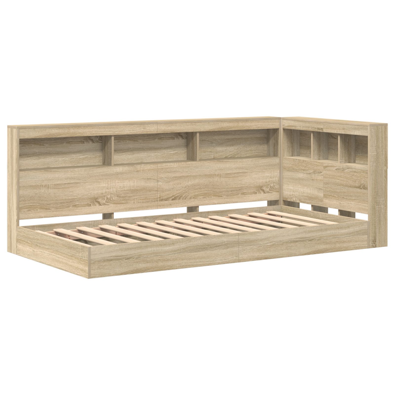 vidaXL Bett Bücherregal Bett Sonoma Eiche günstig online kaufen