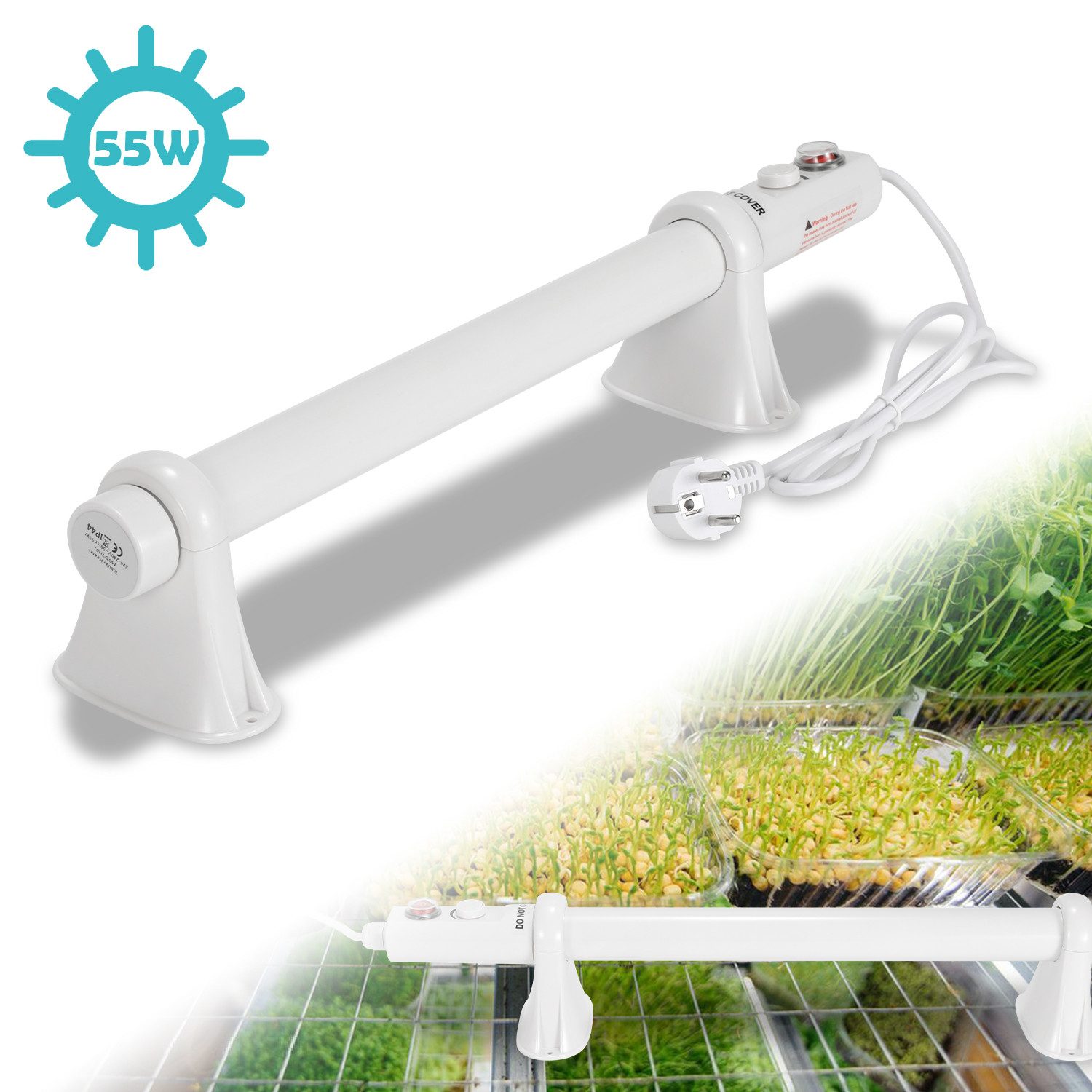 Clanmacy Gewächshaus Gewächshausheizung Gewächshaus 55-135 Watt 50-100 cm H günstig online kaufen