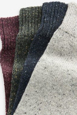 Next Kurzsocken Schwere Socken aus Wolle und Seide im 4er-Pack (4-Paar)
