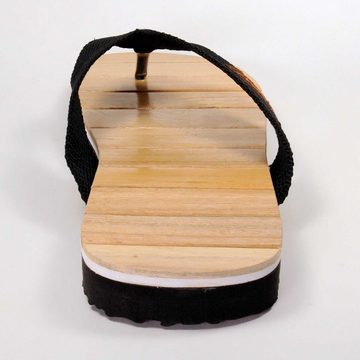 CINNEA SAUNA Badepantolette aus Zimtholz, von Hand gefertigt, Zehentrenner