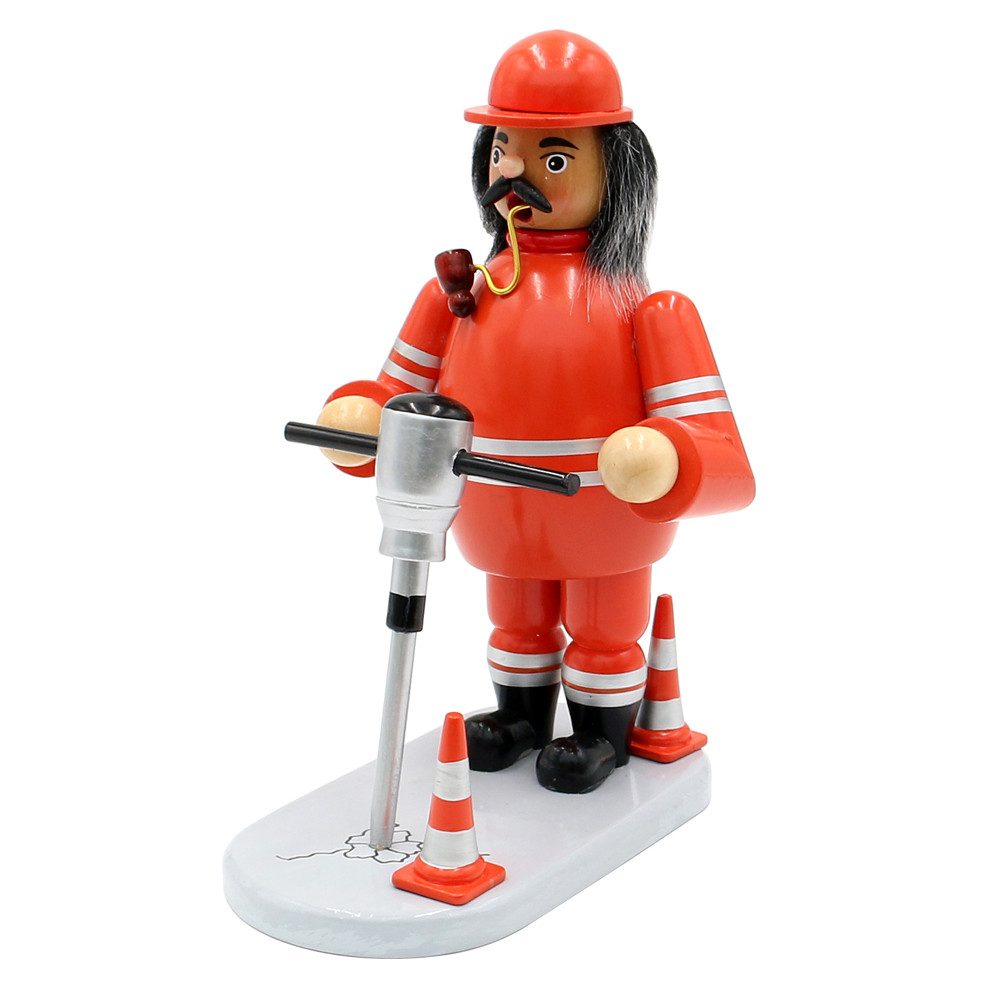 Dekohelden24 Räuchermännchen Holz Räuchermann, Räucherfigur, Rauchfigur, Räuchermännchen als Straße, L/B/H 15 x 10 x 19 cm