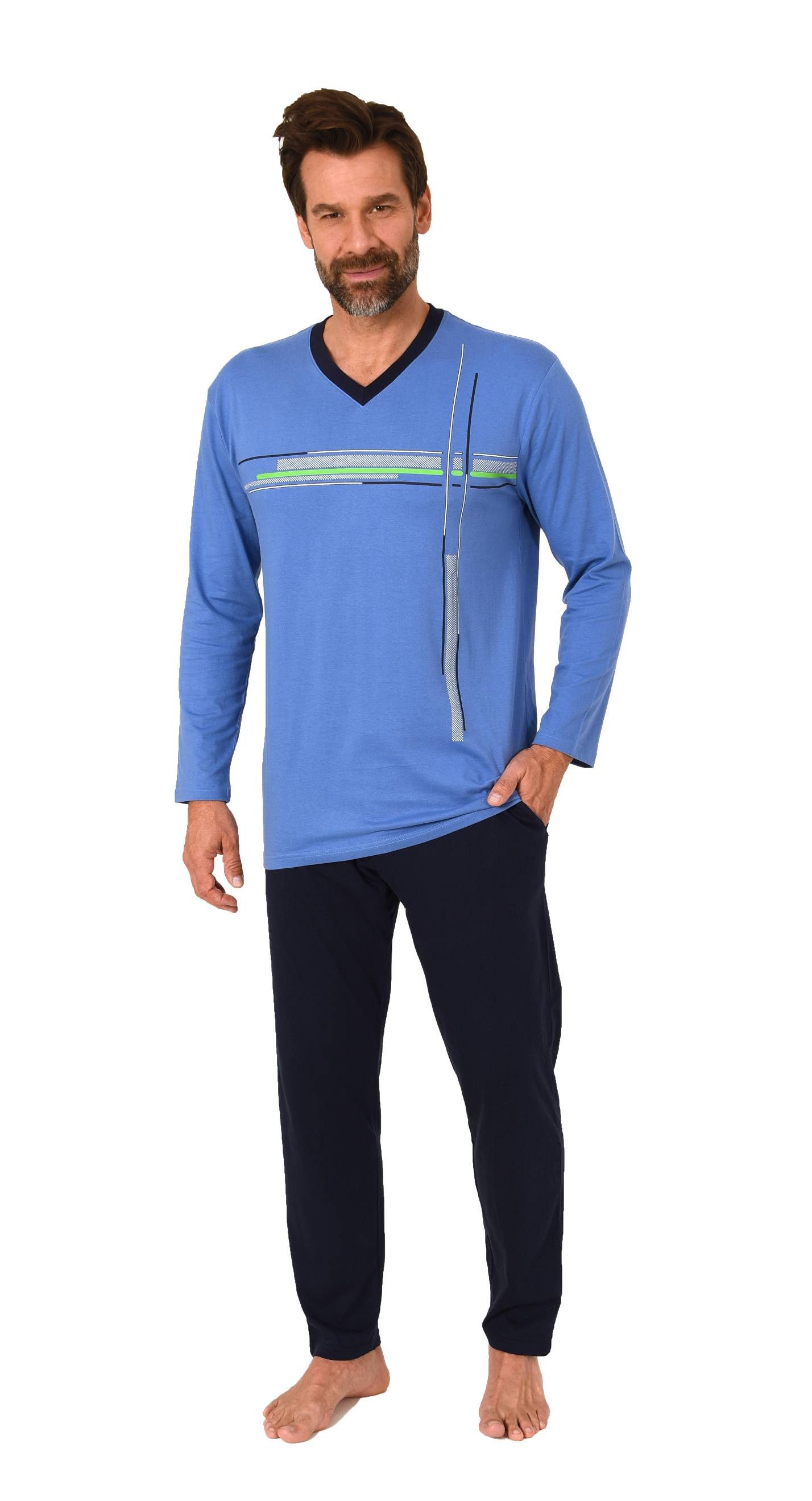 Normann Pyjama Normann Herren Schlafanzug langarm günstig online kaufen