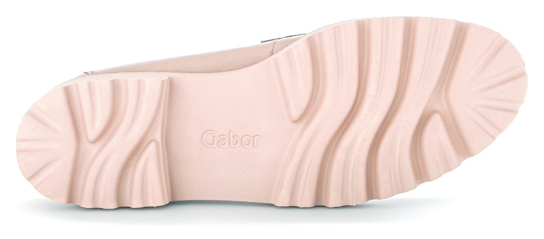 goldfarbener Gabor rosé Zierkette Loafer mit
