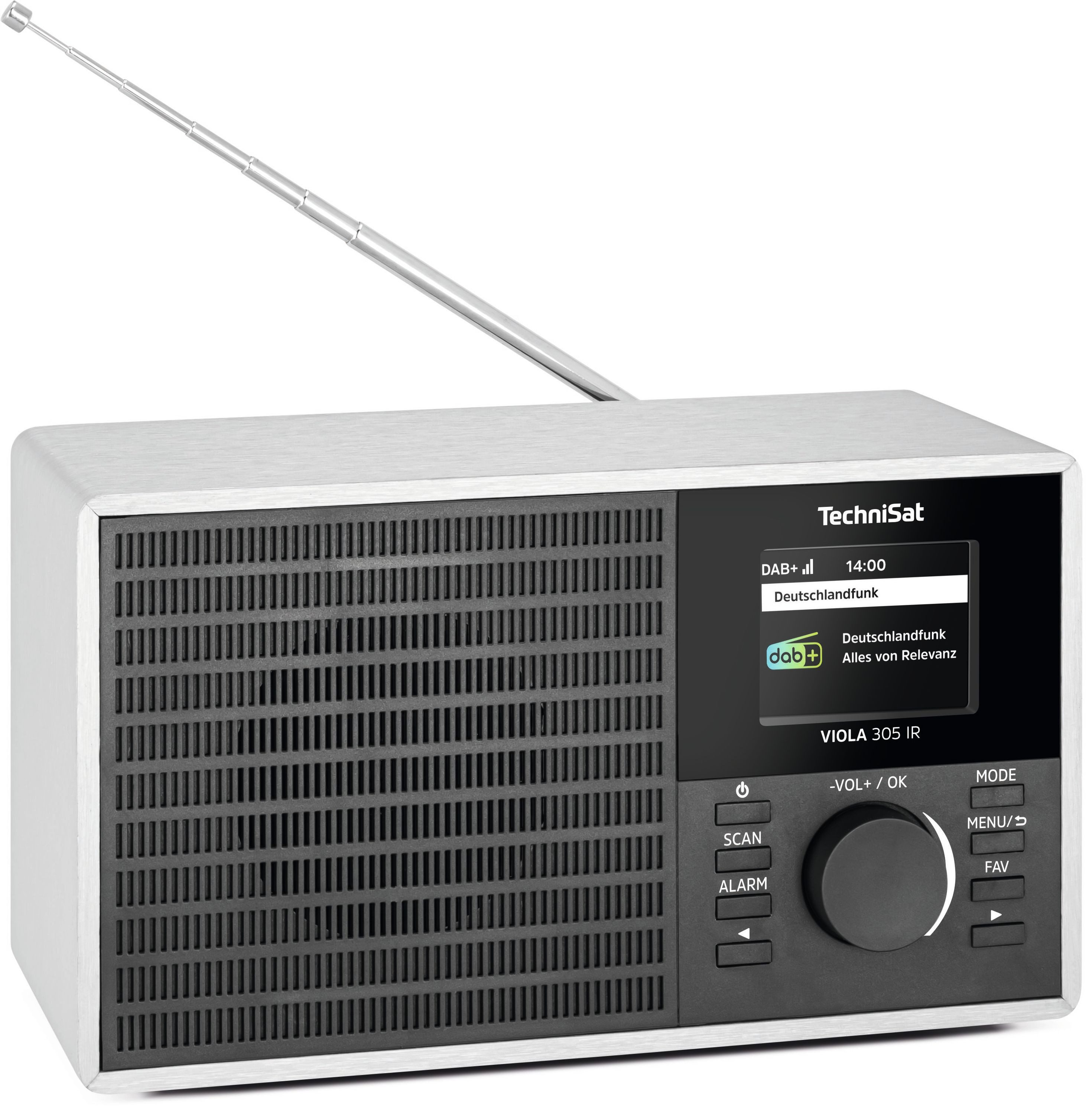 TechniSat VIOLA 305 IR Internet-Radio (Digitalradio (DAB), Internetradio, FM-Tuner mit RDS, 8 W, Bluetooth 5.3, Wecker, Sleep-Timer, Equalizer, dimmbares Farbdisplay)