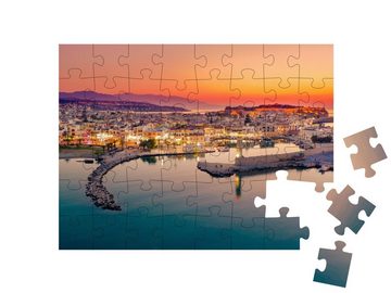 puzzleYOU Puzzle Hafen von Rethymno, Kreta, Griechenland, 48 Puzzleteile, puzzleYOU-Kollektionen Kreta