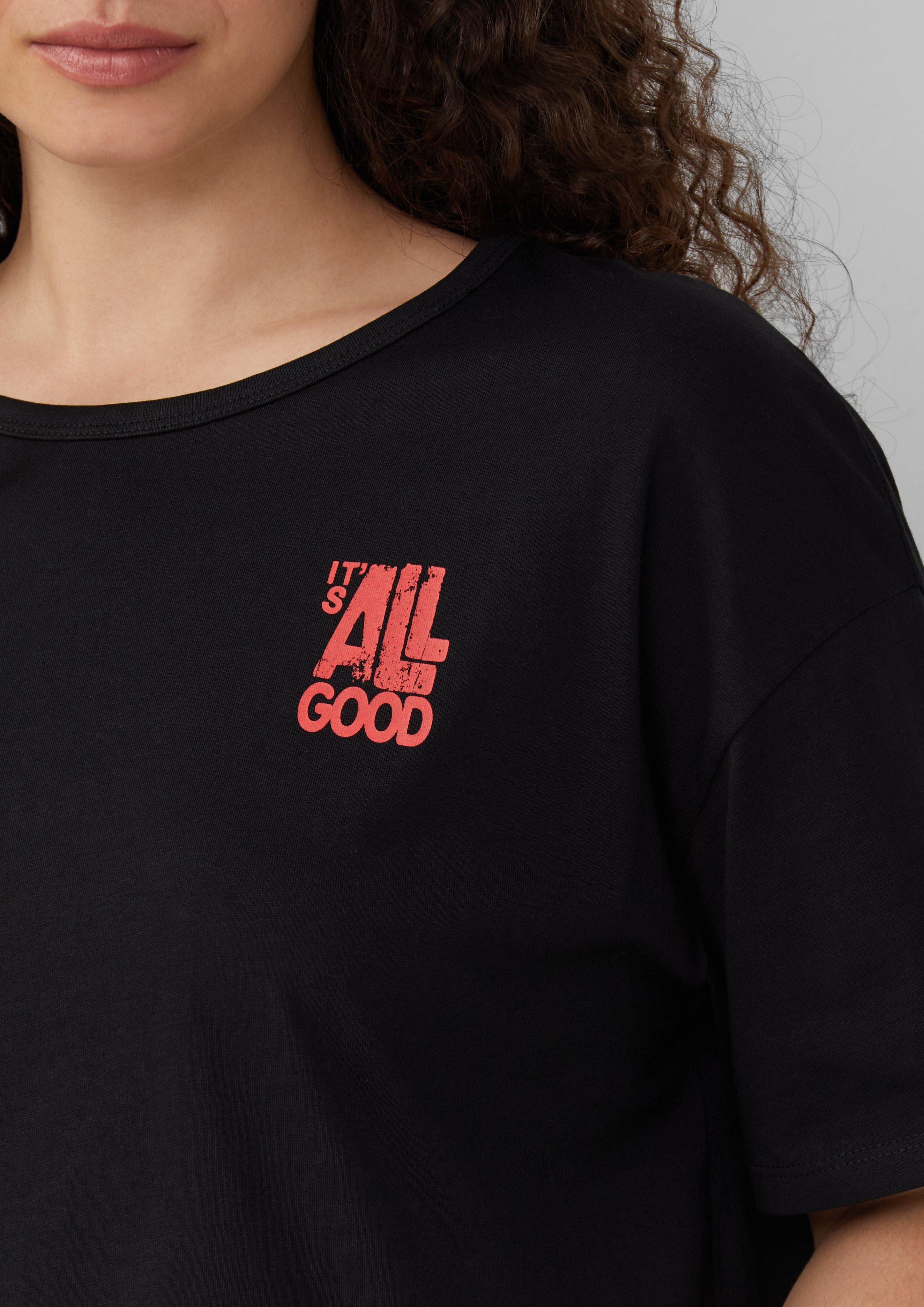 QS Kurzarmshirt Boyfriend-Shirt mit Front- und günstig online kaufen