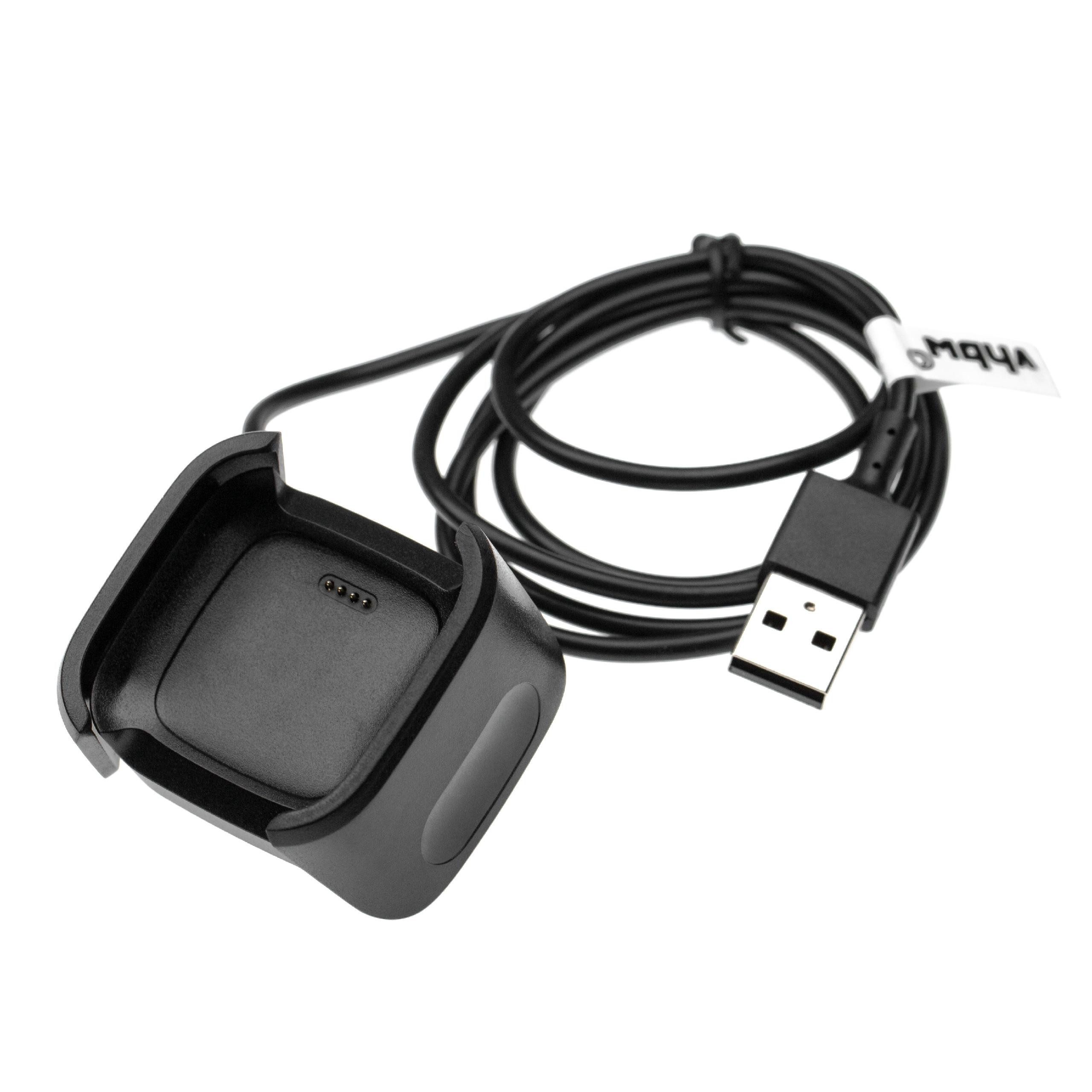vhbw passend für Fitbit Versa Lite, Versa, Versa 2 Smartwatch Smartwatch-Ladekabel, Praktisches Ladegerät für Ihre Fitness- oder Sportuhr, Passgenau