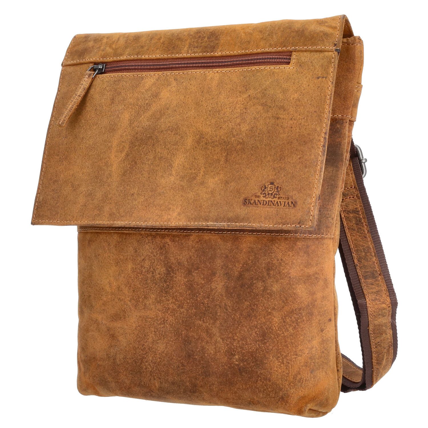 The Skandinavian Brand Umhängetasche The Skandinavian Brand Leder Umhängetasche Hunter tan (1-tlg)